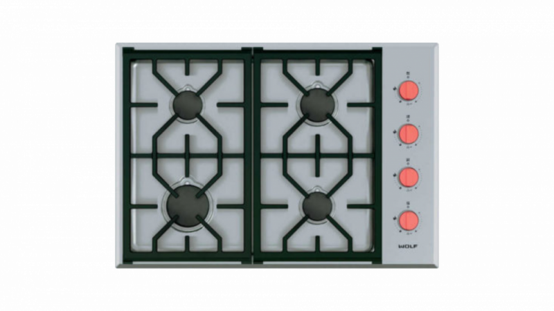 Wolf professional gas cooktop